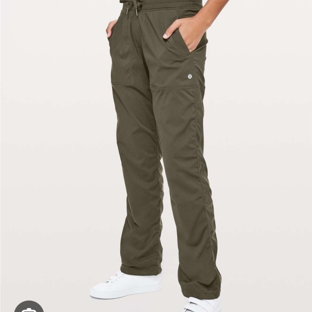 Lululemon Athletica Olive Green Studio Pants Size 14
